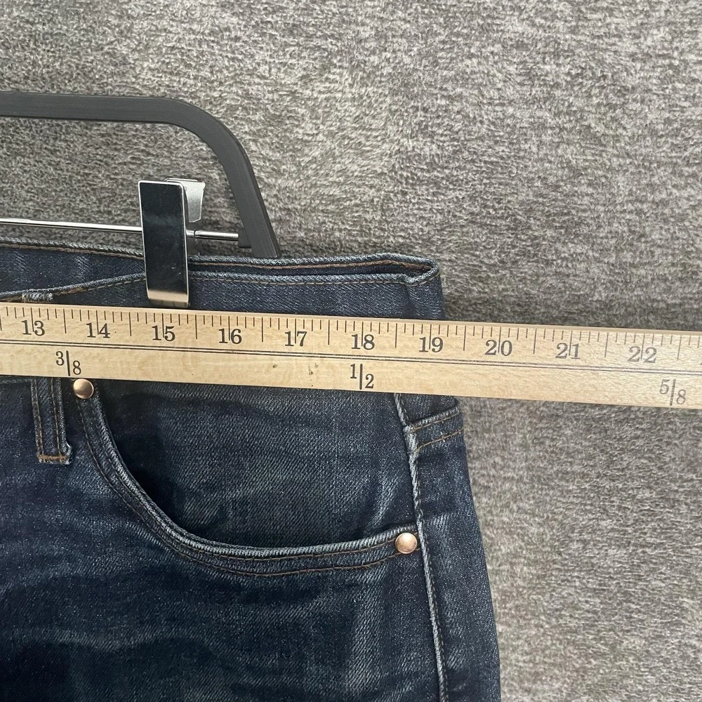 Unbeanded Brand Selvedge Jeans Mens 38x32 Blue Dark Wash Straight Leg Denim Pant
